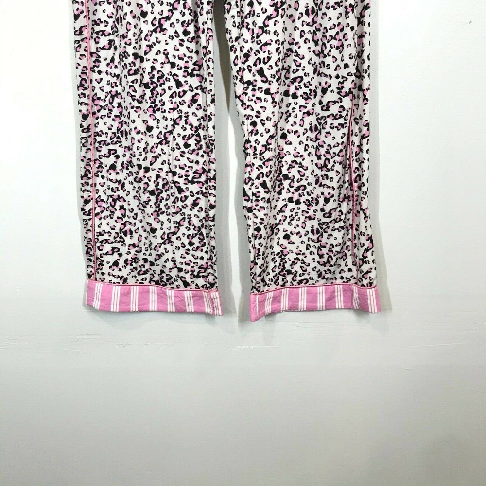 Laundry By Shelli Segal Womens Pink Leopard Straight Lounge Pajama Pants Large - Picture 6 of 7